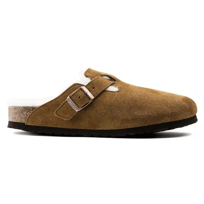 Birkenstock - Boston Shearling - Mink Suede Leather