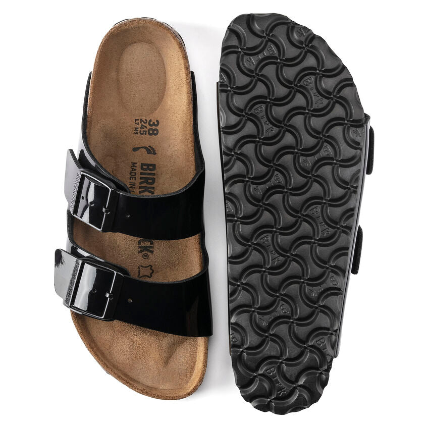 Birkenstock - Arizona - Patent Black Birko-Flor