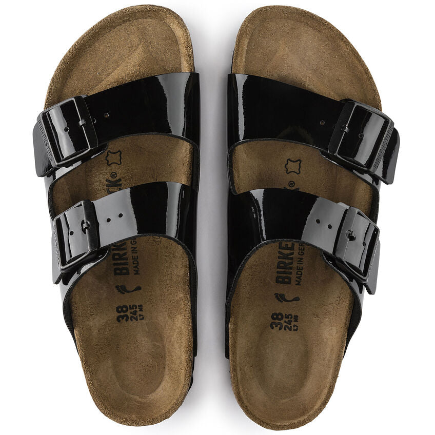 Birkenstock - Arizona - Patent Black Birko-Flor