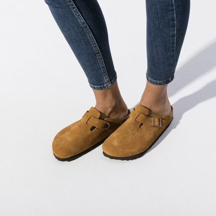 Birkenstock - Boston Soft - Mink Suede Leather