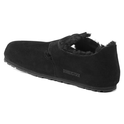 Birkenstock - London Shearling - Black Suede Leather