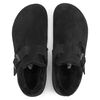 Birkenstock - London Shearling - Black Suede Leather