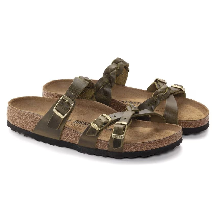 Birkenstock - Franca Braided - Olive Oiled Leather