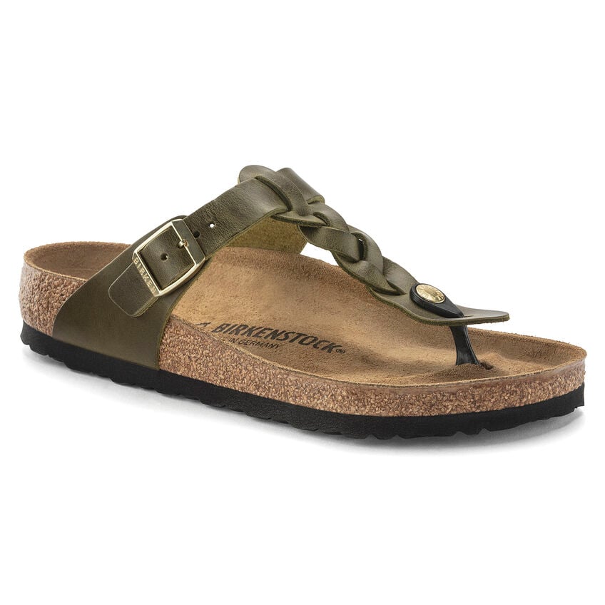 Birkenstock - Gizeh Braided - Olive Oiled Leather