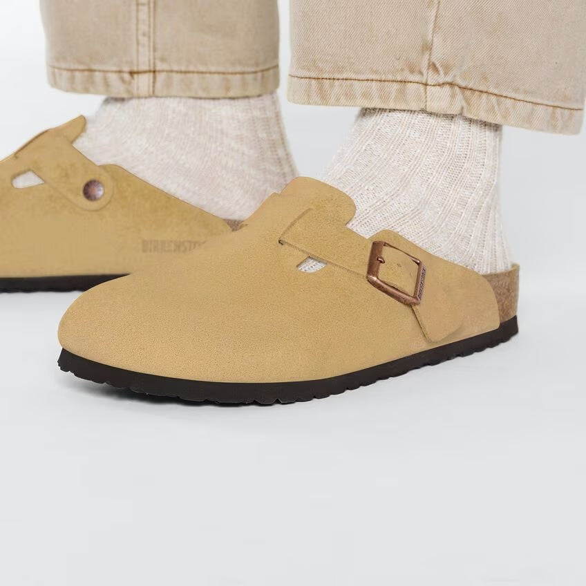 Birkenstock - Boston - Latte Cream Suede