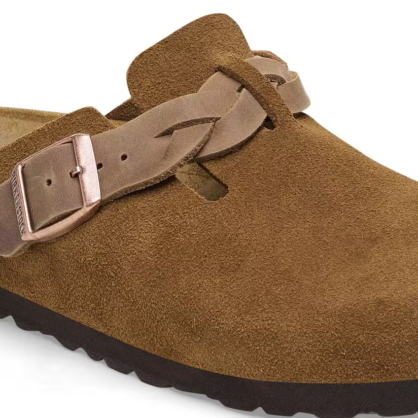 Birkenstock - Boston Braid - Mink Suede Leather