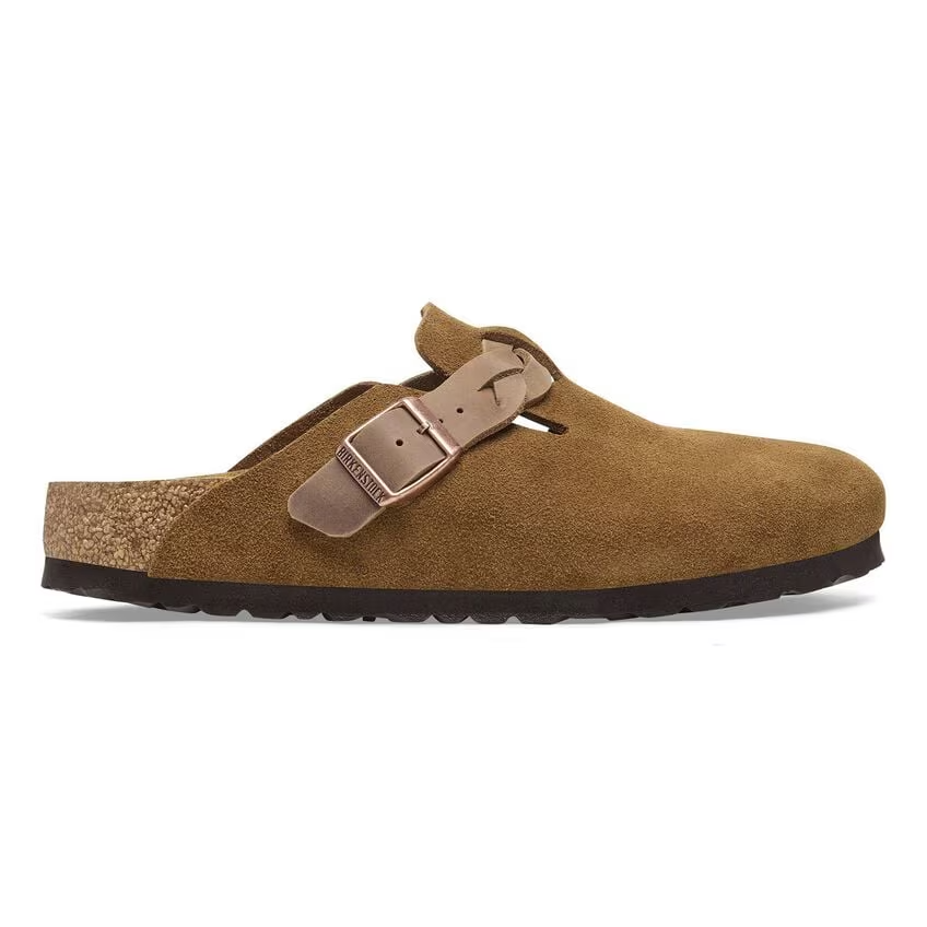 Birkenstock - Boston Braid - Mink Suede Leather