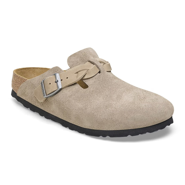 Birkenstock - Boston Braid - Taupe Suede Leather