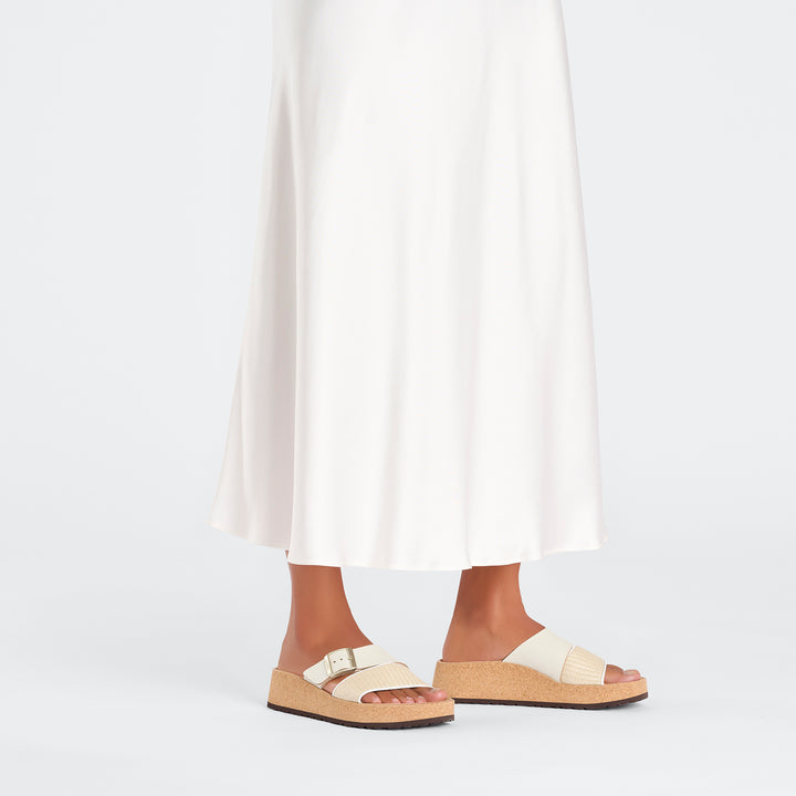 Birkenstock Papillio - Almina - Natural/White Leather and Synthetic