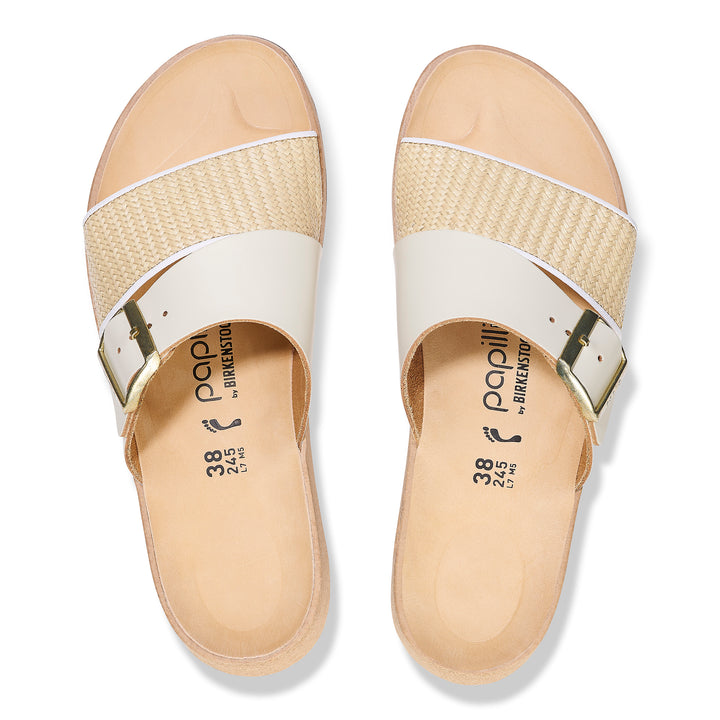 Birkenstock Papillio - Almina - Natural/White Leather and Synthetic