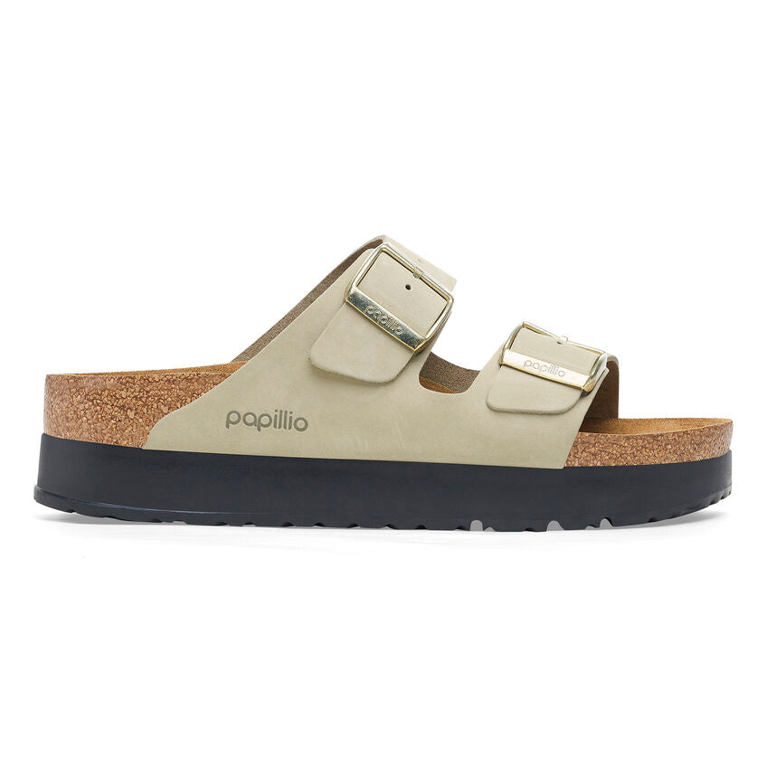 Birkenstock Papillio - Arizona Flex Platform - Eucalyptus Nubuck