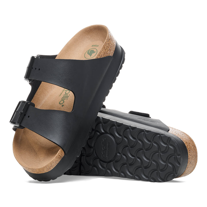 Birkenstock - Arizona Flex Platform Vegan - Black Birko-Flor