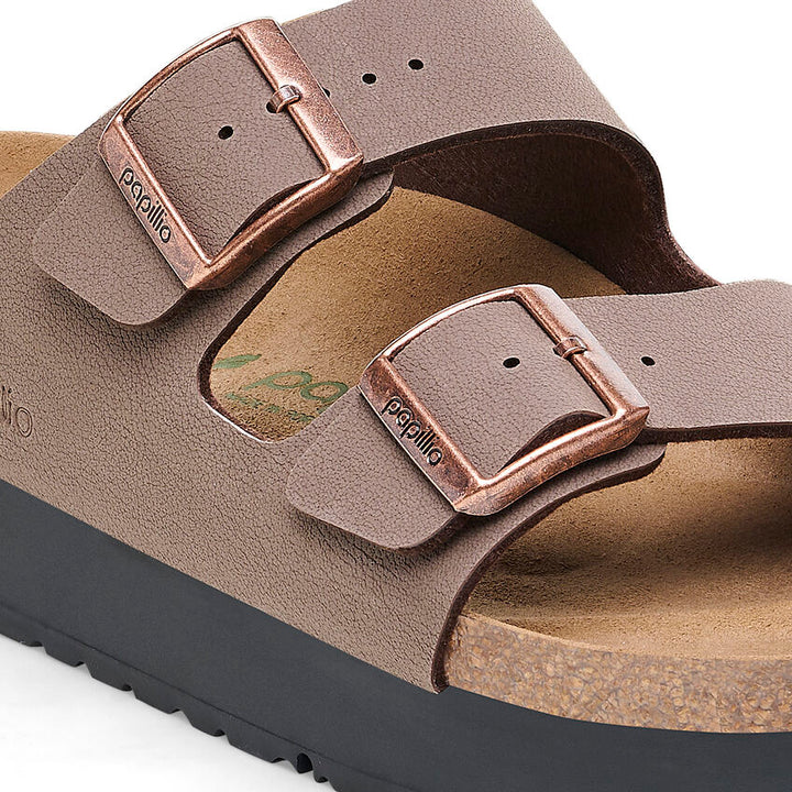 Birkenstock - Arizona Flex Platform Vegan - Mocha Birko-Flor