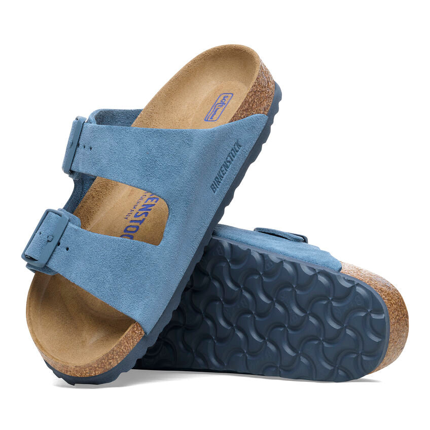 Birkenstock - Arizona Soft - Elemental Blue Suede Leather
