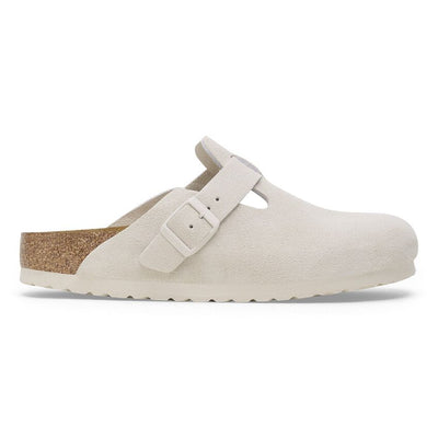 Birkenstock - Boston Soft - Antique white  Suede Leather