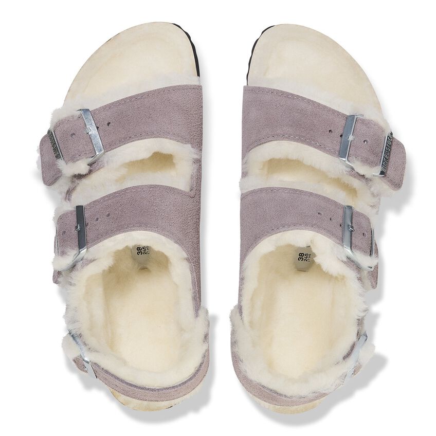 Birkenstock - Milano Suede Shearling - Faded Purple