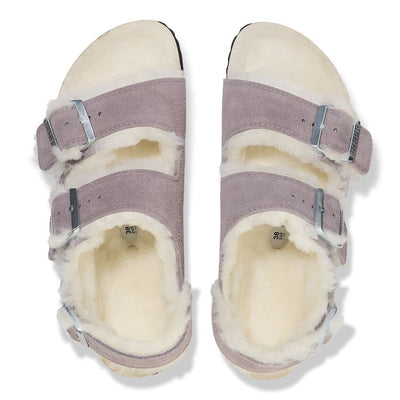 Birkenstock - Milano Suede Shearling - Faded Purple