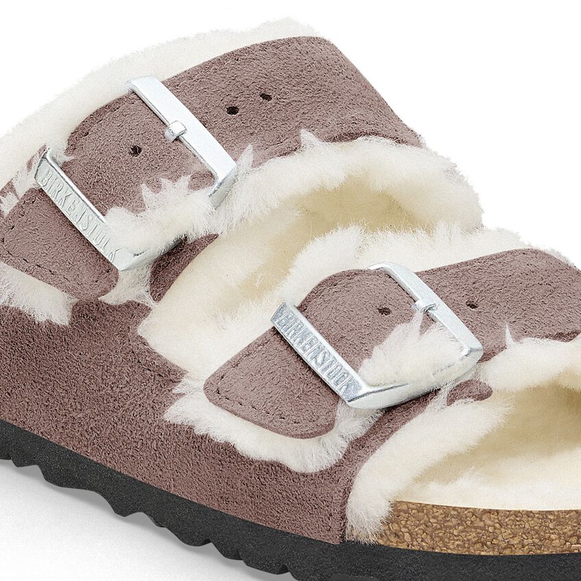 Birkenstock - Arizona Shearling - Faded Purple Suede Leather