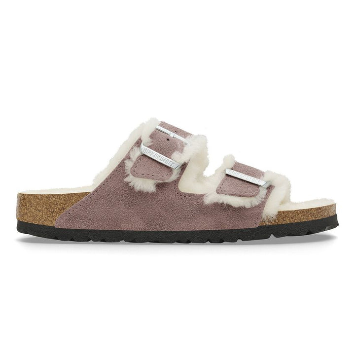 Birkenstock - Arizona Shearling - Faded Purple Suede Leather