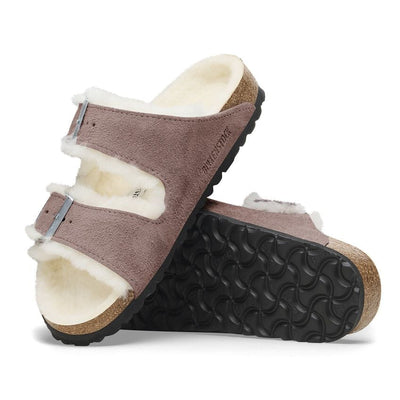 Birkenstock - Arizona Shearling - Faded Purple Suede Leather