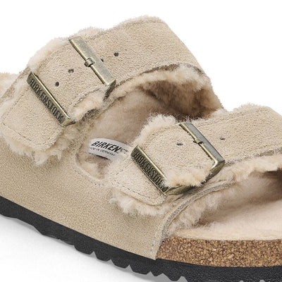 Birkenstock - Arizona Shearling - Taupe Suede Leather