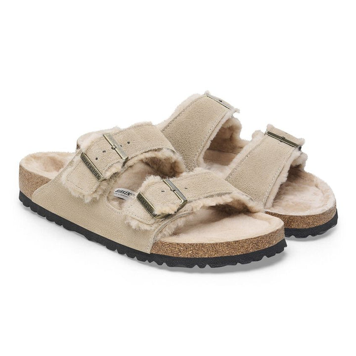 Birkenstock - Arizona Shearling - Taupe Suede Leather