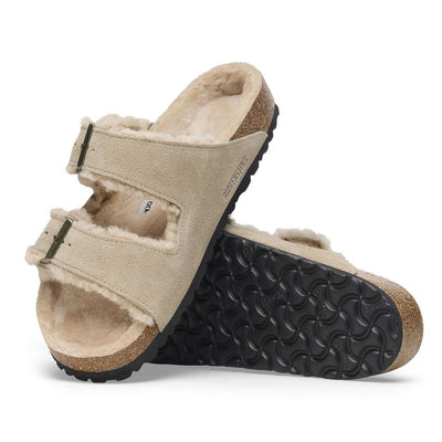 Birkenstock - Arizona Shearling - Taupe Suede Leather