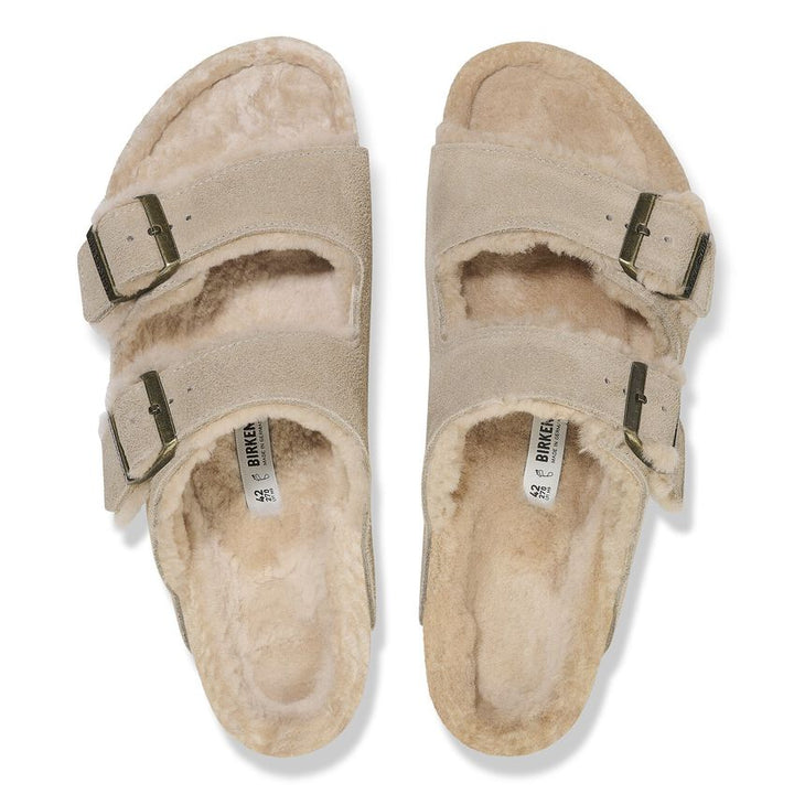 Birkenstock - Arizona Shearling - Taupe Suede Leather