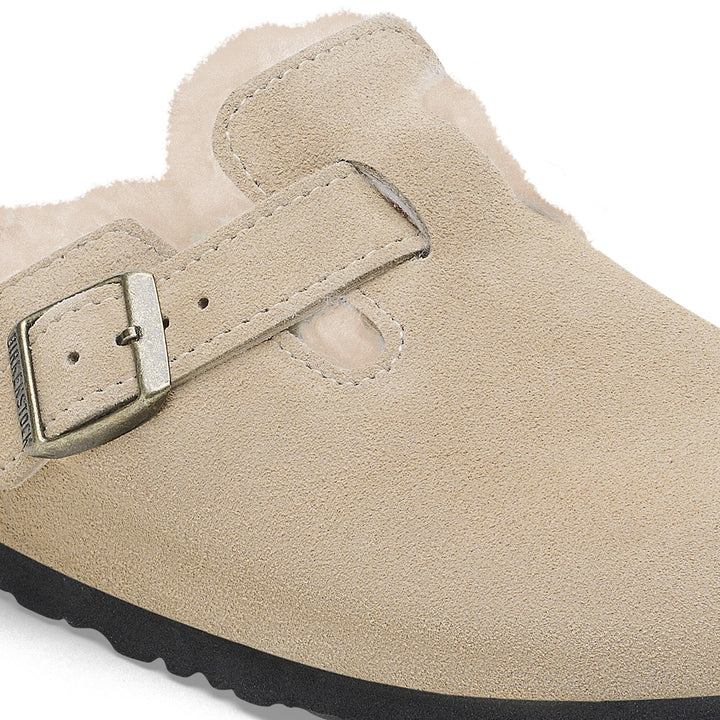 Birkenstock - Boston Shearling - Taupe Suede Leather