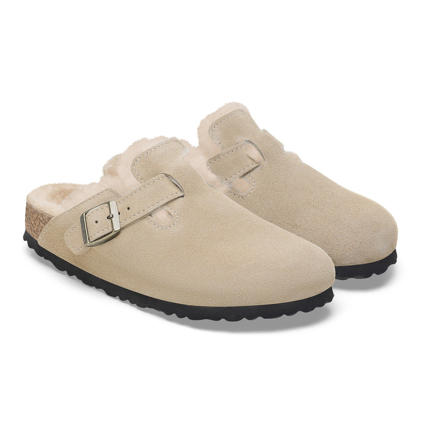 Birkenstock - Boston Shearling - Taupe Suede Leather