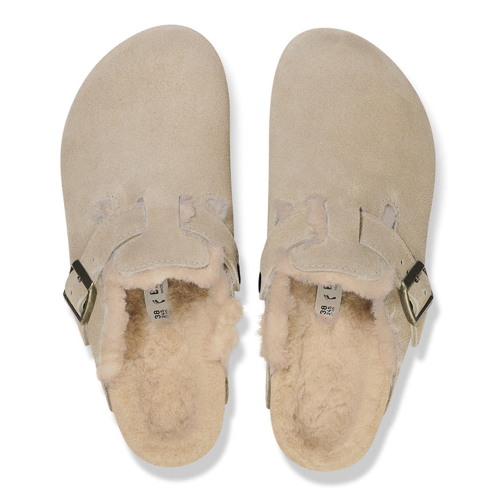 Birkenstock - Boston Shearling - Taupe Suede Leather