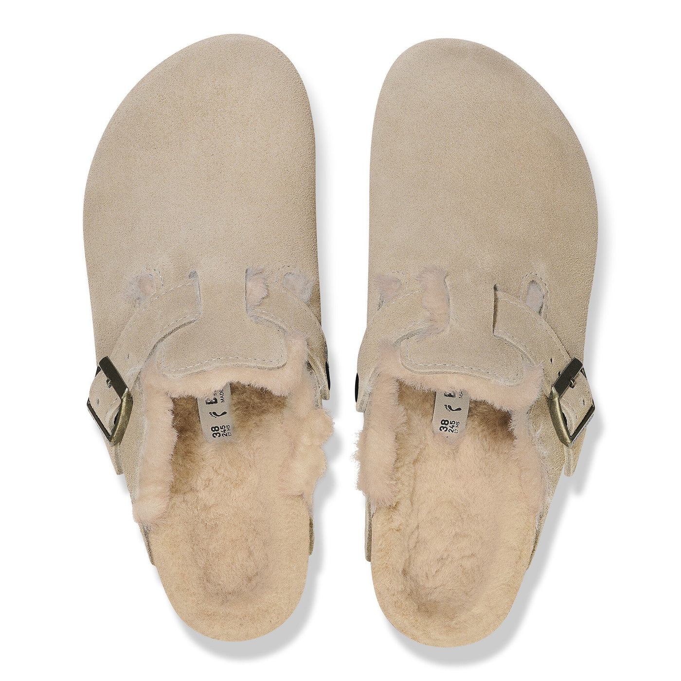 Birkenstock - Boston Shearling - Taupe Suede Leather