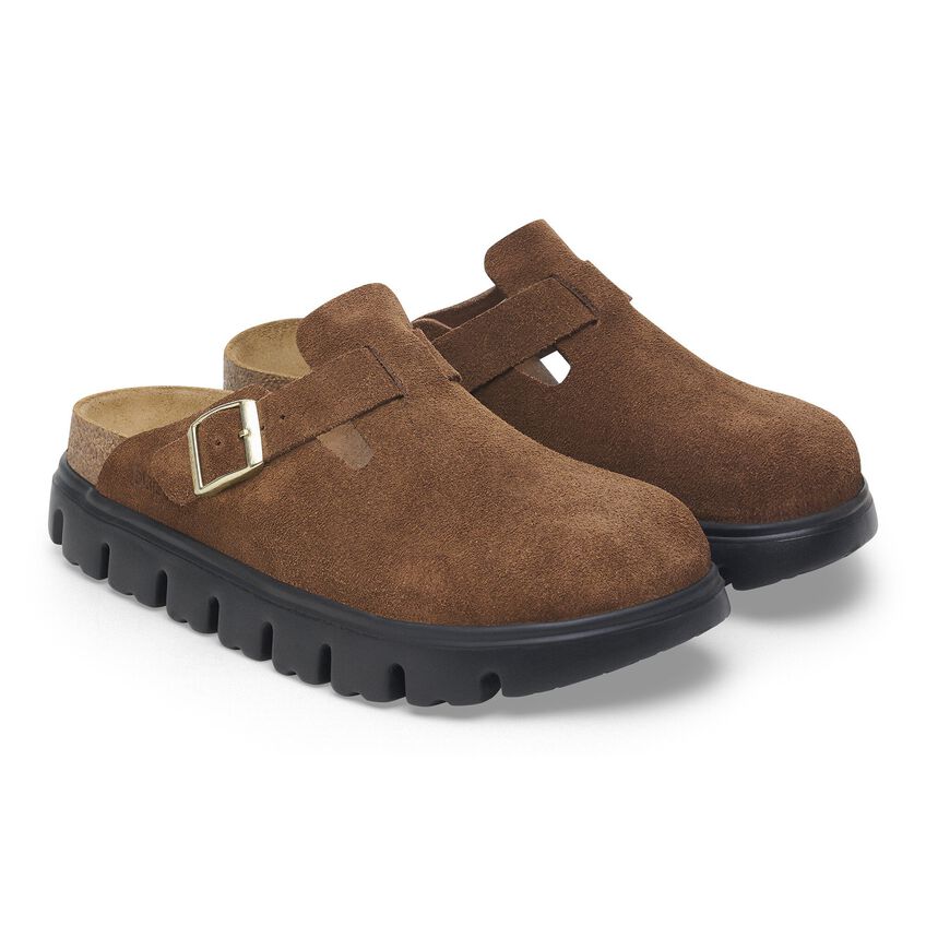 Birkenstock - Boston Chunky - Dark Tea Suede