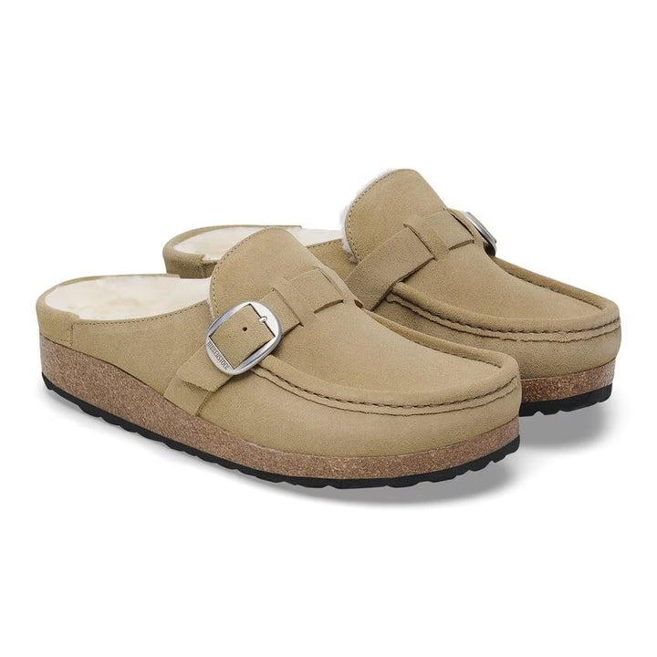 Birkenstock - Buckley Shearling - Taupe Suede Leather