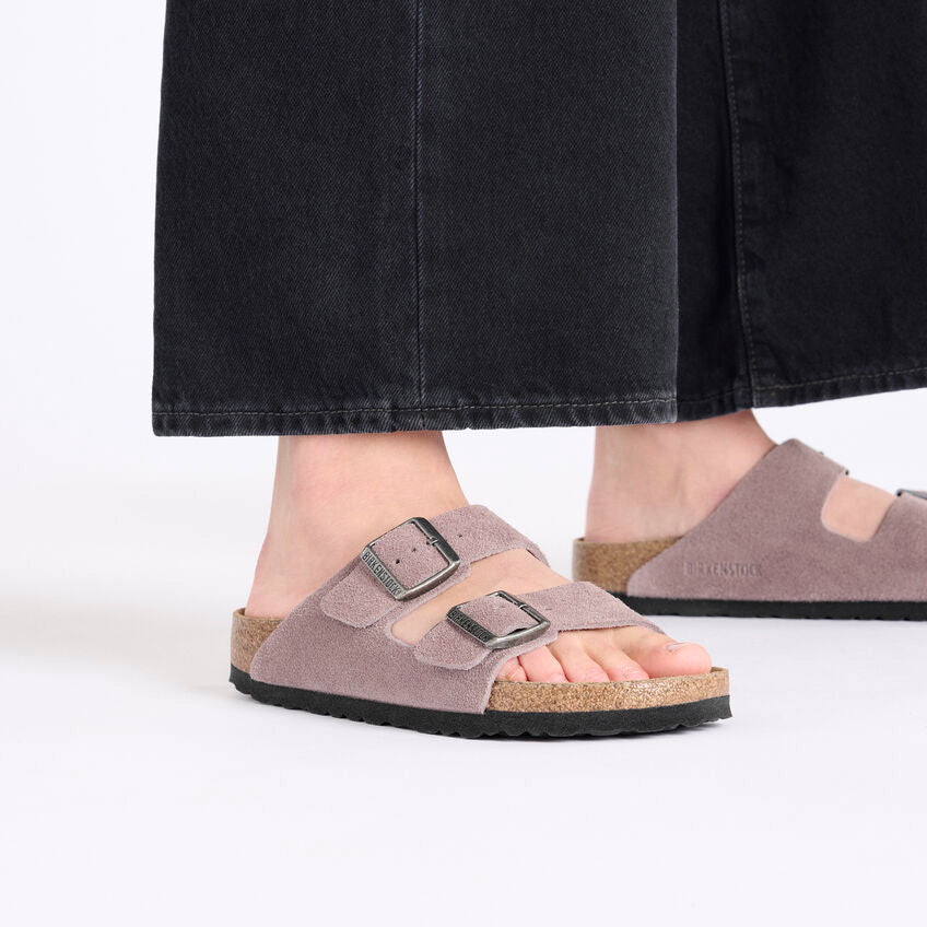 Birkenstock - Arizona Soft - Faded Purple Suede Leather