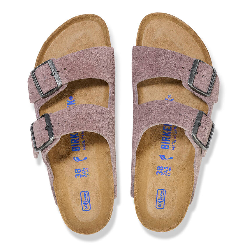 Birkenstock - Arizona Soft - Faded Purple Suede Leather