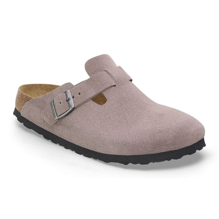 Birkenstock - Boston Soft - Faded Purple Suede Leather