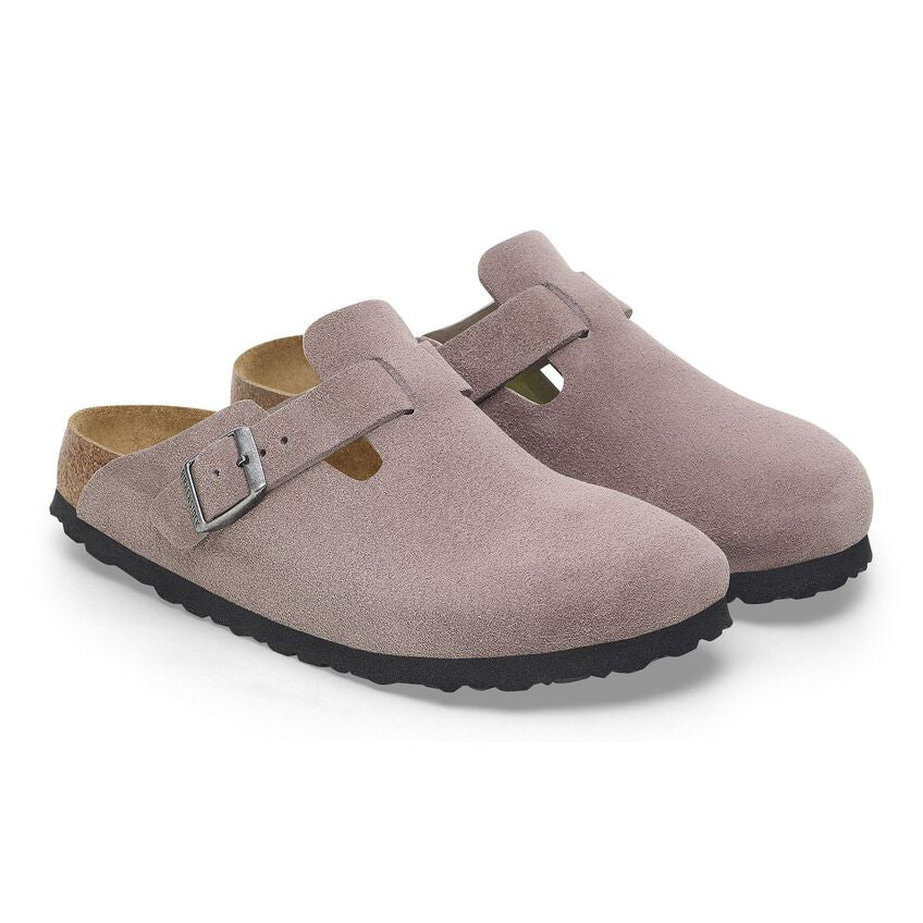 Birkenstock - Boston Soft - Faded Purple Suede Leather