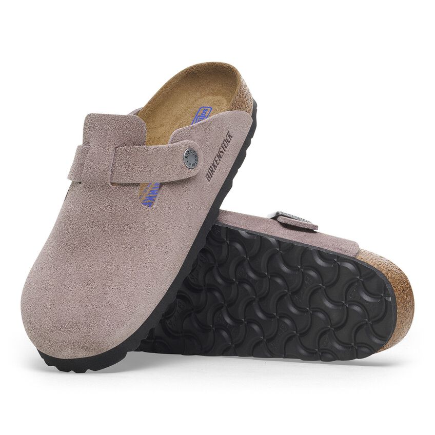 Birkenstock - Boston Soft - Faded Purple Suede Leather