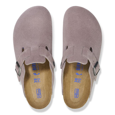 Birkenstock - Boston Soft - Faded Purple Suede Leather