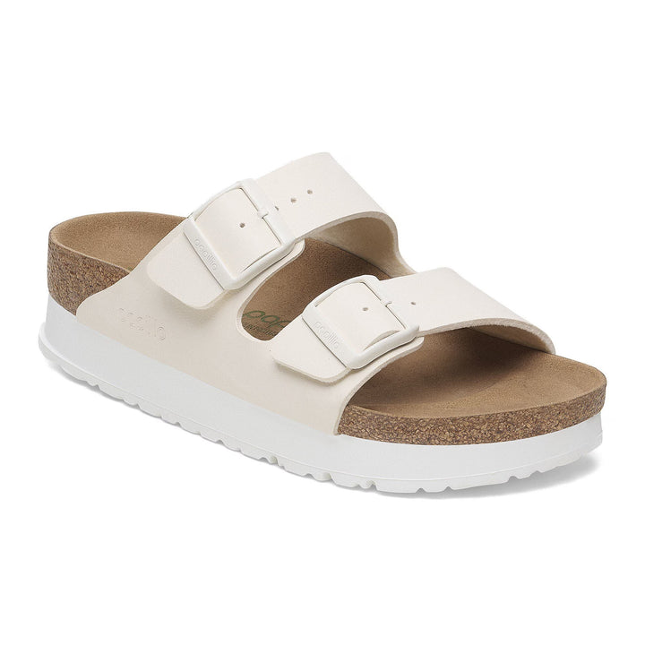 Birkenstock - Arizona Flex Platform Vegan - Eggshell Birko-Flor