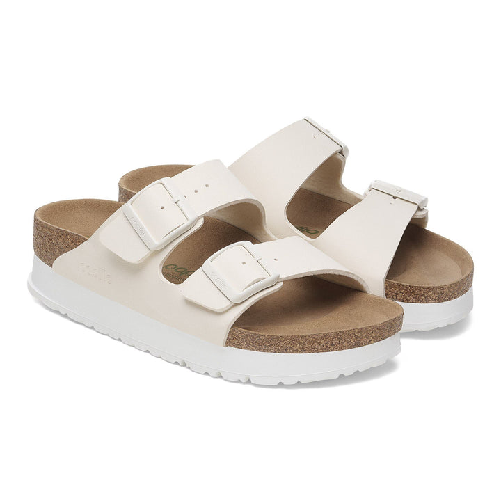 Birkenstock - Arizona Flex Platform Vegan - Eggshell Birko-Flor