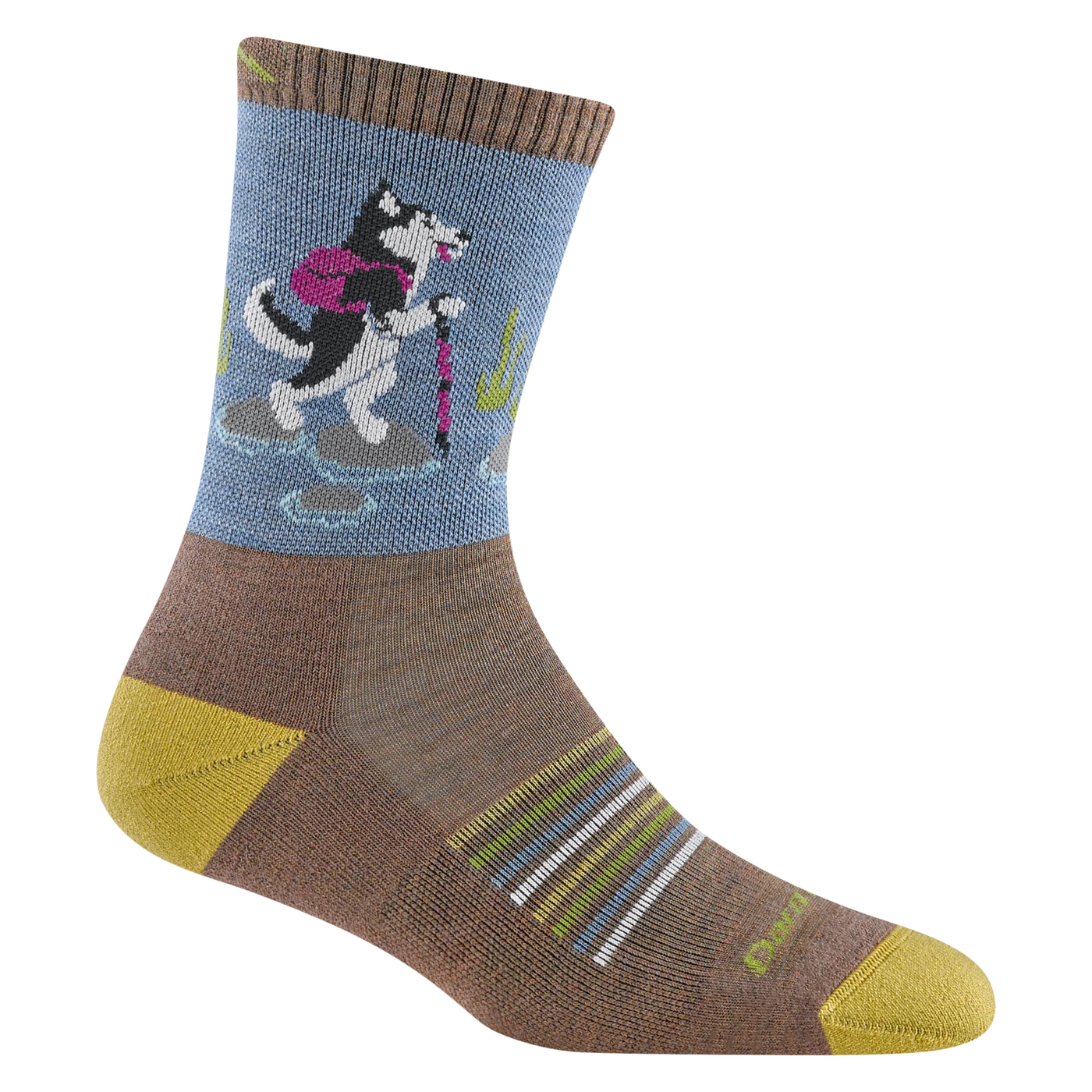 Darn Tough - 5001 Women's Critter Club Micro Crew Lightweight Hiking Sock - Bark