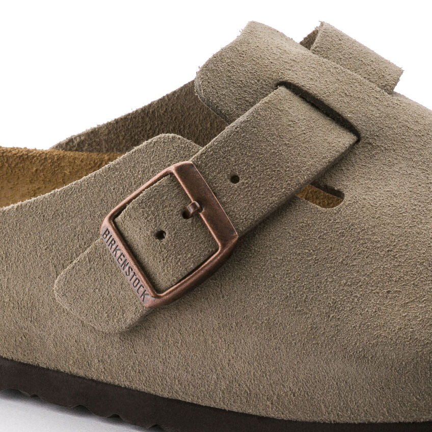 Birkenstock - Boston Soft - Taupe Suede Leather