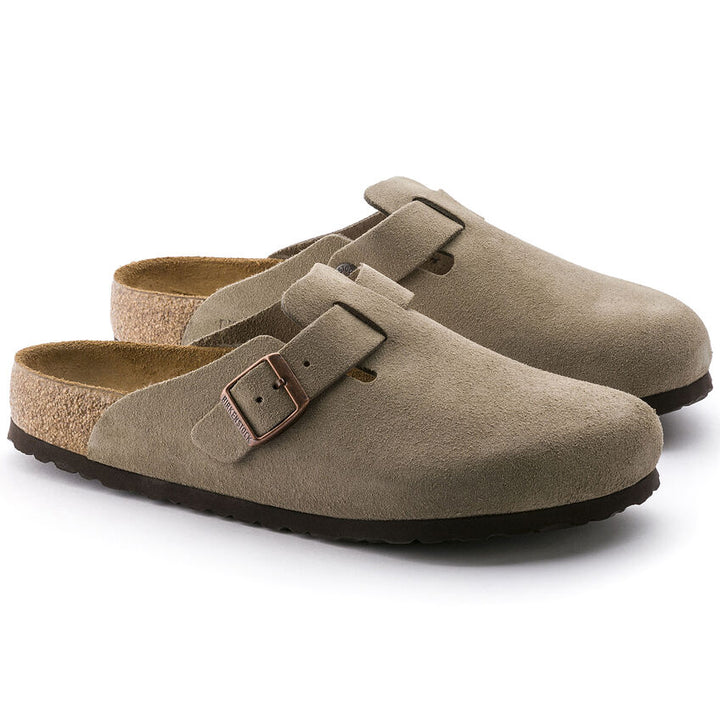 Birkenstock - Boston Soft - Taupe Suede Leather