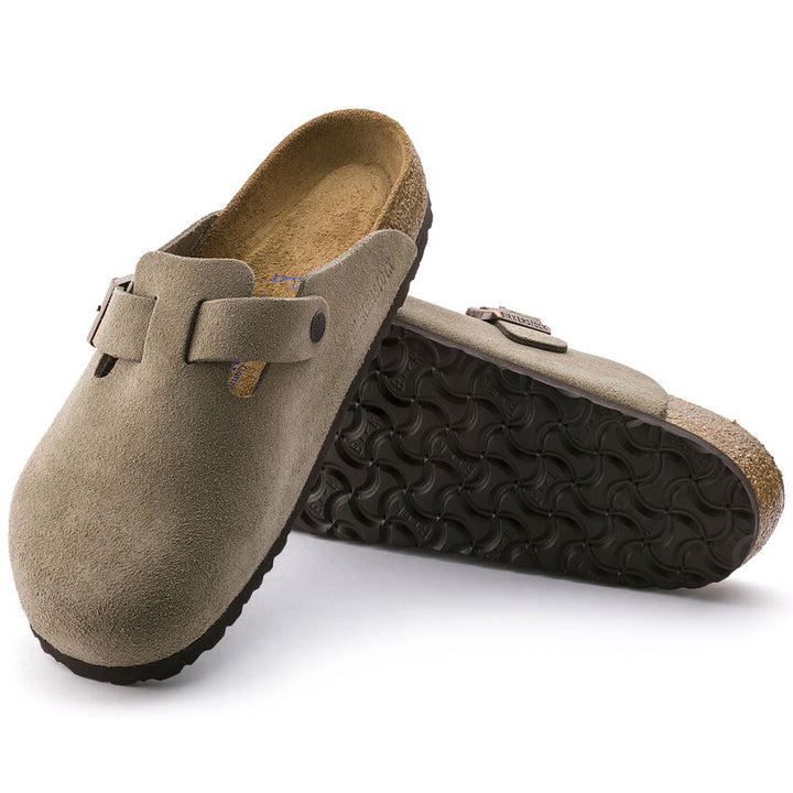 Birkenstock - Boston Soft - Taupe Suede Leather