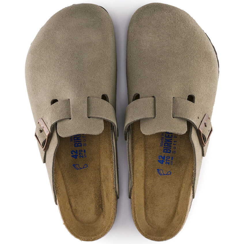 Birkenstock - Boston Soft - Taupe Suede Leather