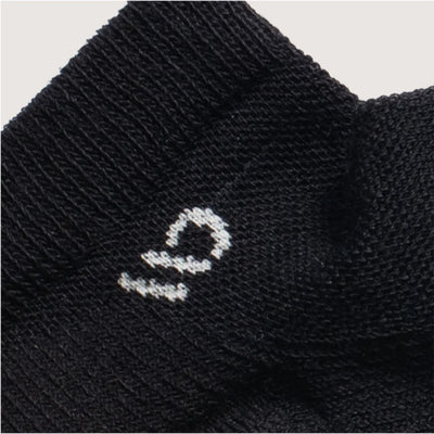 Wide Open - Men's Solid Cushioned No Show Socks- Black