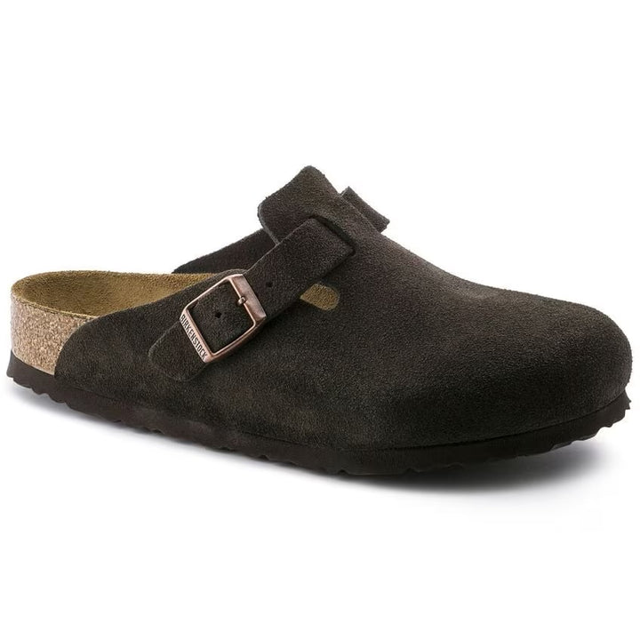 Birkenstock - Boston Soft - Mocha Suede Leather