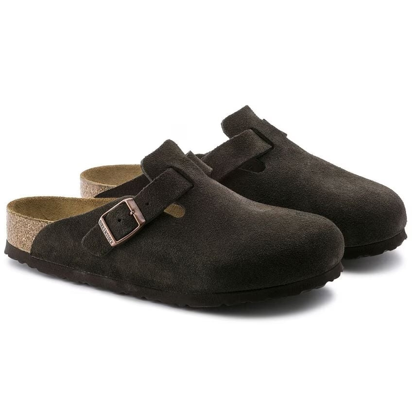 Birkenstock - Boston Soft - Mocha Suede Leather